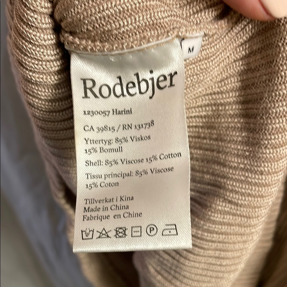 Rodebjer Beige Ribbed Tank Top - Picture 4 of 4